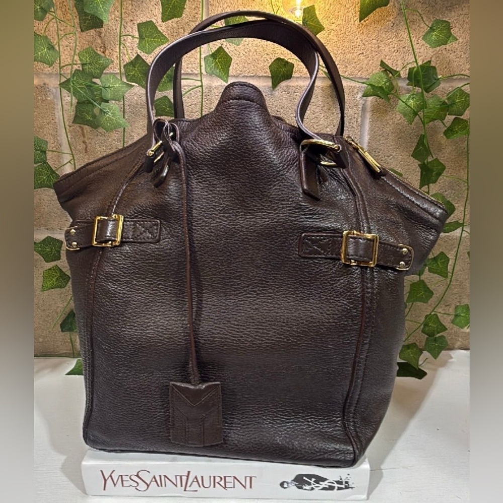 Yves Saint Laurent Soft Brown Downtown Tote w/COA + dust bag- YSL